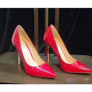 Liliana Sexy Red Patent Leather Heels